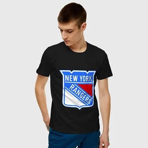 Мужские хлопковые футболки Нью-Йорк Рейнджерс