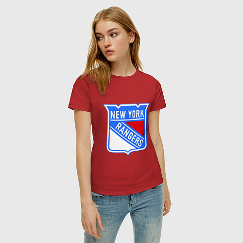 Женские хлопковые футболки Нью-Йорк Рейнджерс