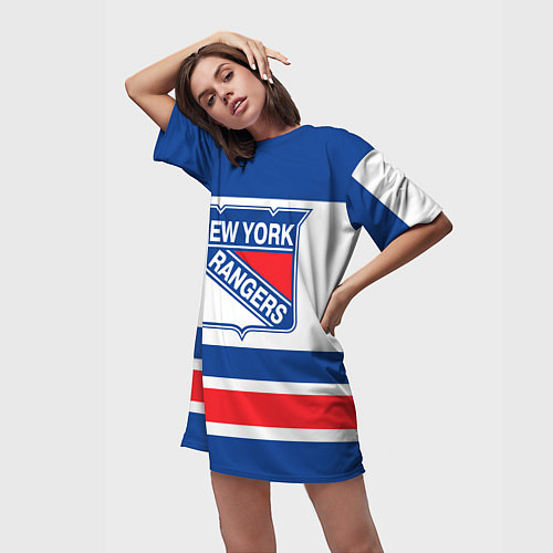 Женские длинные футболки Нью-Йорк Рейнджерс