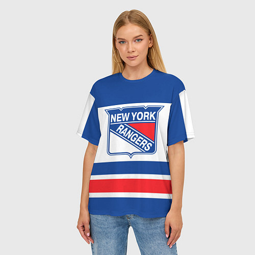 Женские футболки оверсайз Нью-Йорк Рейнджерс