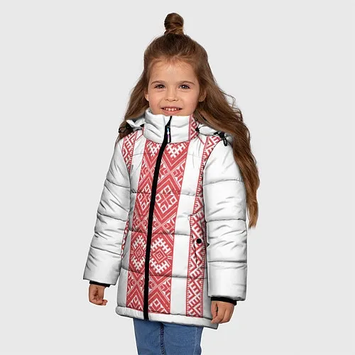 Детские зимние куртки с орнаментом