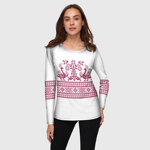 Женские футболки с рукавом с орнаментом