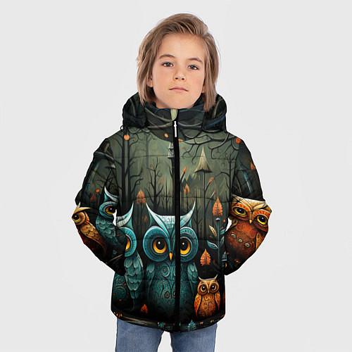 Детские куртки с капюшоном с совами