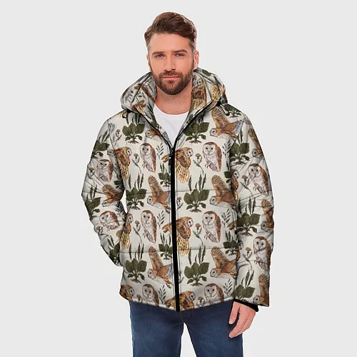 Мужские куртки с капюшоном с совами