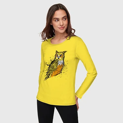 Женские футболки с рукавом с совами