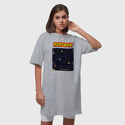 Женские длинные футболки Pac-Man
