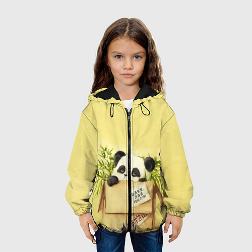 Детские куртки с капюшоном с пандами