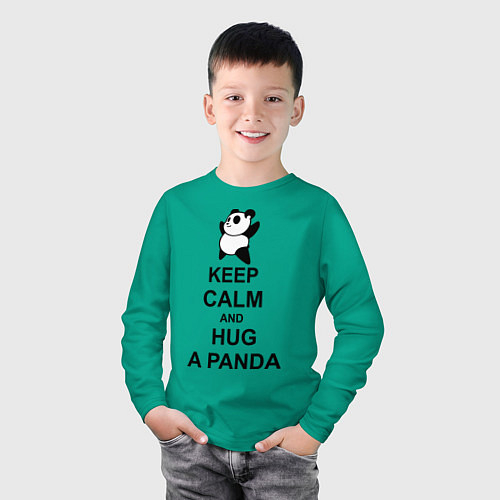 Детские хлопковые лонгсливы с пандами