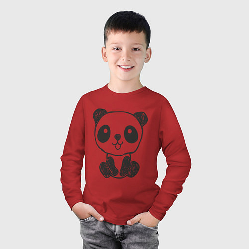 Детские футболки с рукавом с пандами