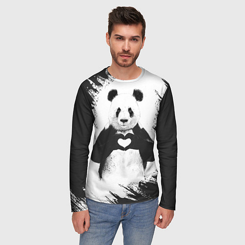 Мужские футболки с рукавом с пандами