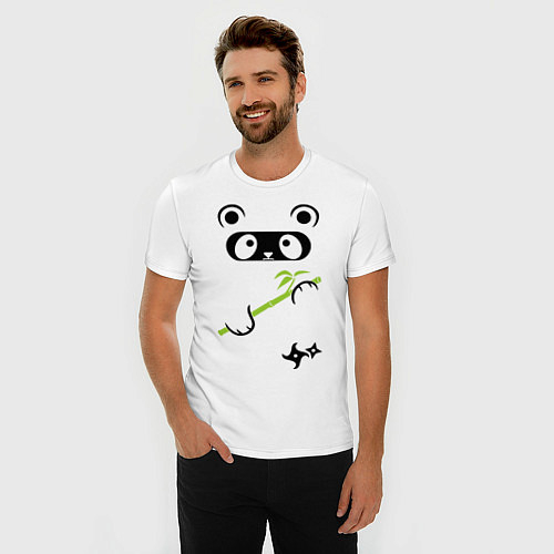 Мужские приталенные футболки с пандами