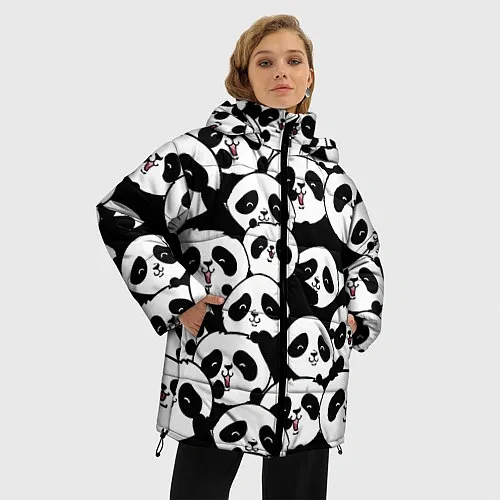 Женские куртки с капюшоном с пандами