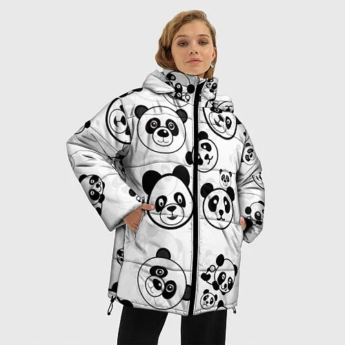 Женские куртки с капюшоном с пандами