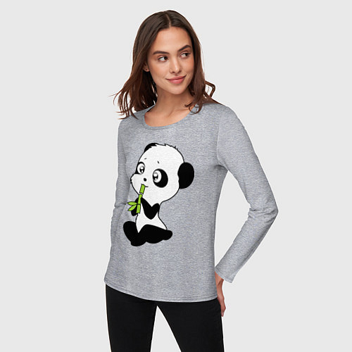 Женские хлопковые лонгсливы с пандами
