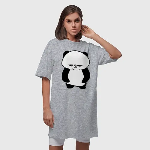 Женские длинные футболки с пандами