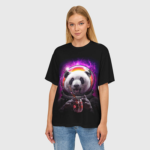 Женские футболки оверсайз с пандами