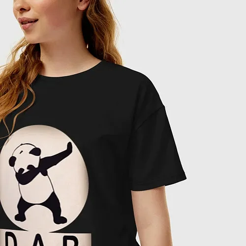 Женские футболки оверсайз с пандами