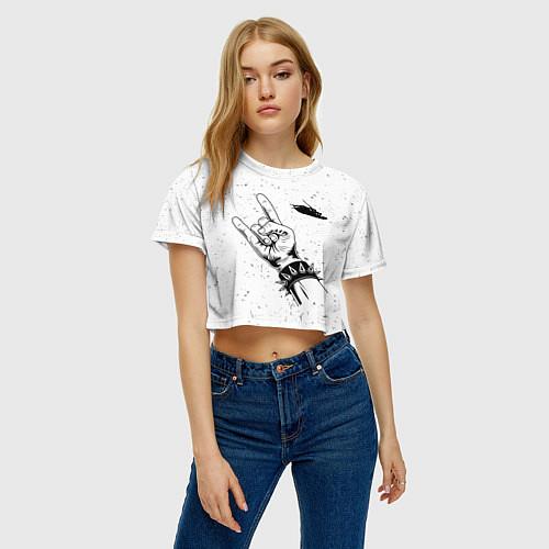 Женские укороченные футболки Papa Roach