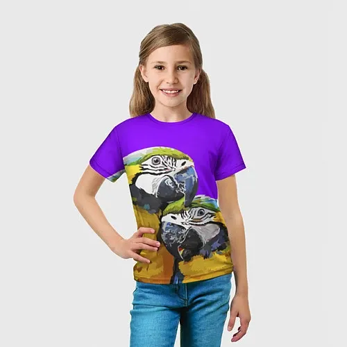 3D-футболки с попугаями