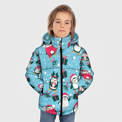 Детские Куртки зимние с пингвинами