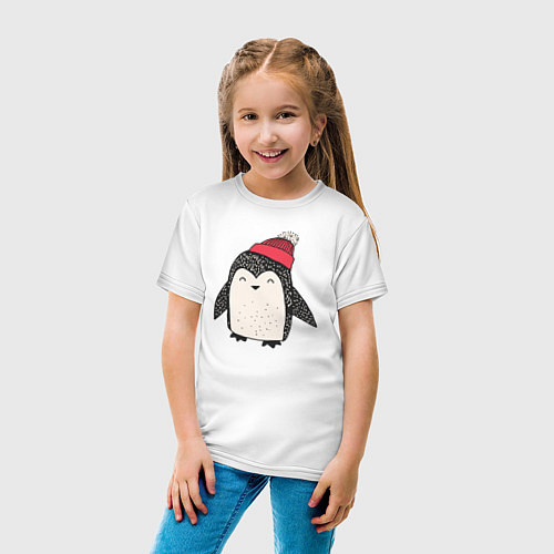 Детские хлопковые футболки с пингвинами