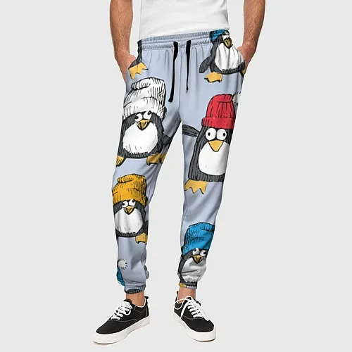 Мужские брюки с пингвинами