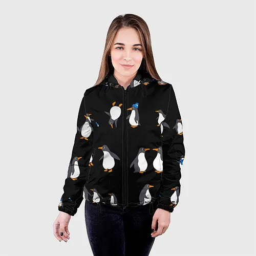 Женские демисезонные куртки с пингвинами