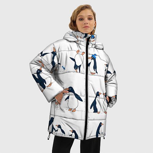 Женские куртки с капюшоном с пингвинами