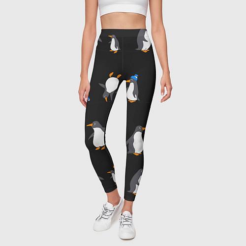 Женские леггинсы с пингвинами