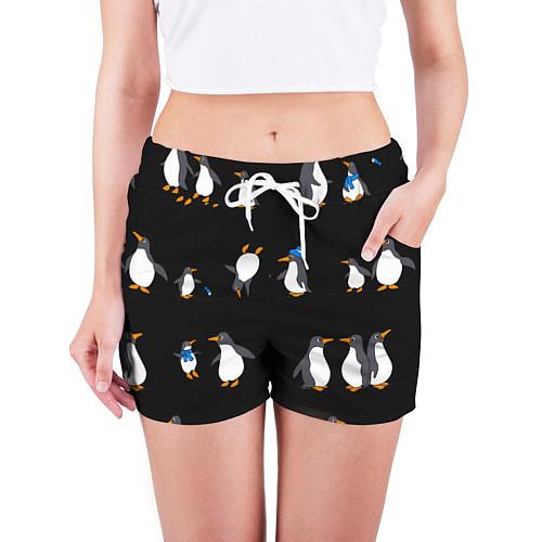 Женские шорты с пингвинами