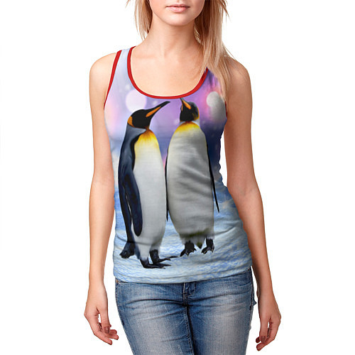 Женские Майки полноцветные с пингвинами
