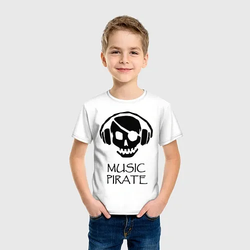 Детские хлопковые футболки Pirate Station