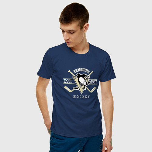 Хлопковые футболки Питтсбург Пингвинз