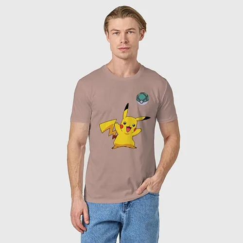Мужские хлопковые футболки Pokemon Go