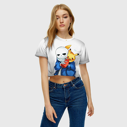 Женские укороченные футболки Покемоны