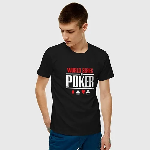 Мужские хлопковые футболки Poker
