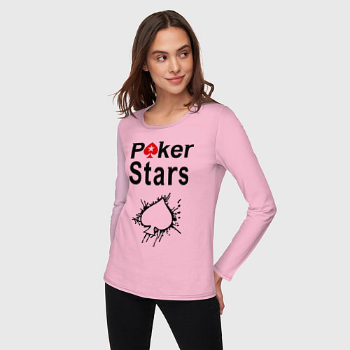 Женские хлопковые лонгсливы Poker