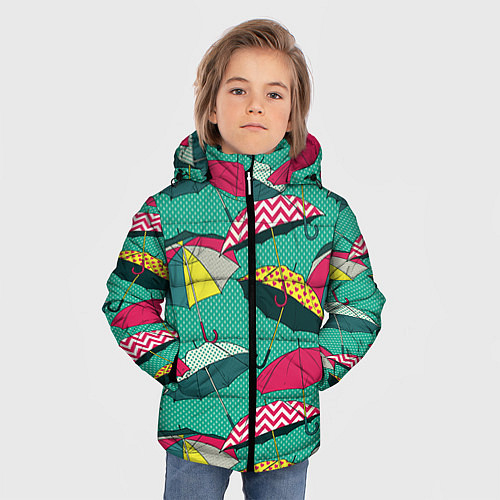 Детские зимние куртки поп-арт