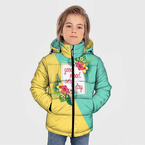Детские куртки с капюшоном с позитивными надписями