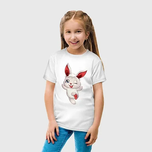 Детские хлопковые футболки с зайцами и кроликами