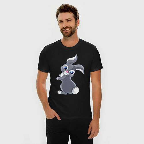 Мужские приталенные футболки с зайцами и кроликами