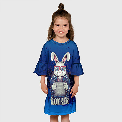 Платья укороченные с зайцами и кроликами