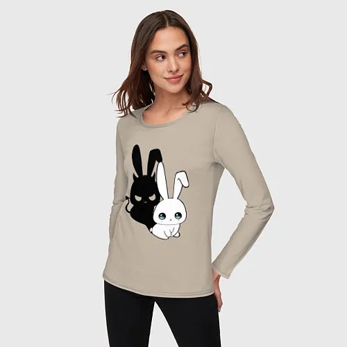 Женские футболки с рукавом с зайцами и кроликами