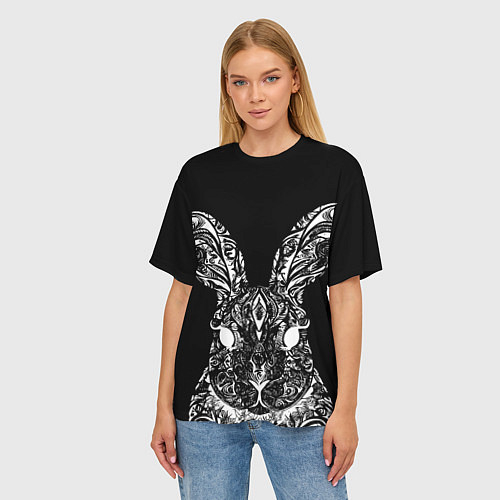 Женские футболки оверсайз с зайцами и кроликами