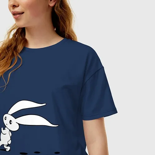 Женские футболки оверсайз с зайцами и кроликами