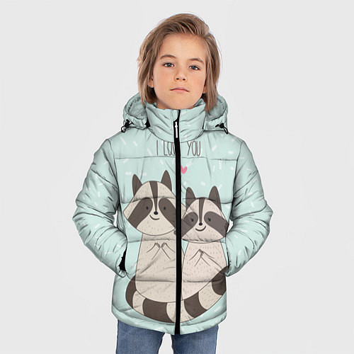 Детские зимние куртки с енотами