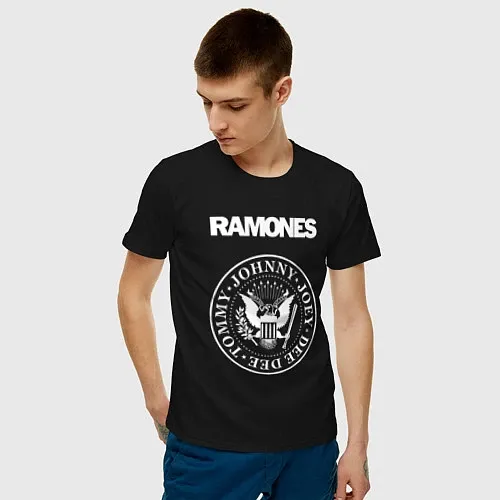 Мужские хлопковые футболки Ramones