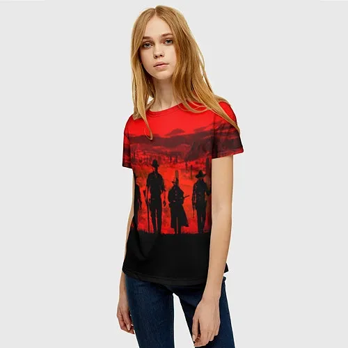 Женские 3D-футболки Red Dead Redemption