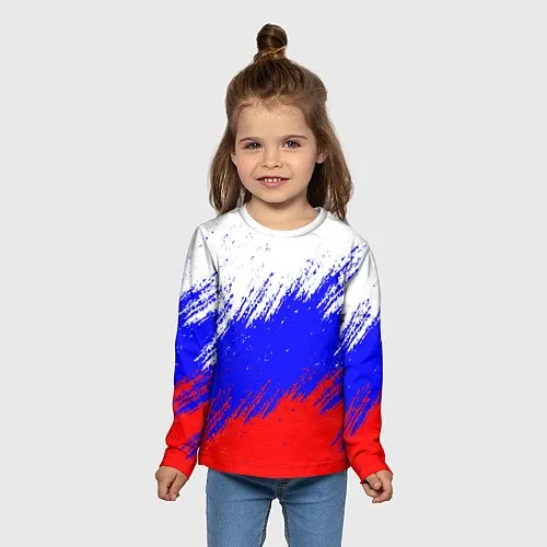 Детские 3D-лонгсливы с символикой России