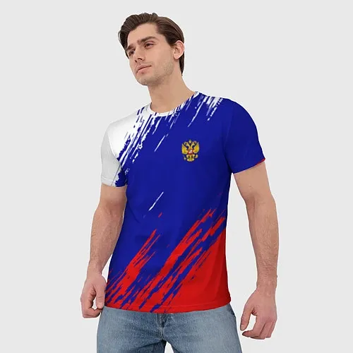Мужские 3D-футболки с символикой России